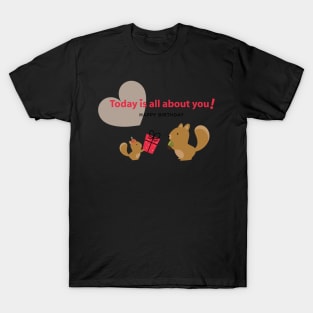 Cute Squirrel birthday gifts T-Shirt